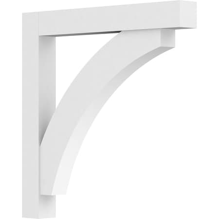 Ekena Millwork Standard Thorton Architectural Grade PVC Bracket with Block Ends, 3"W x 30"D x 30"H BKTP03X30X30THR05
